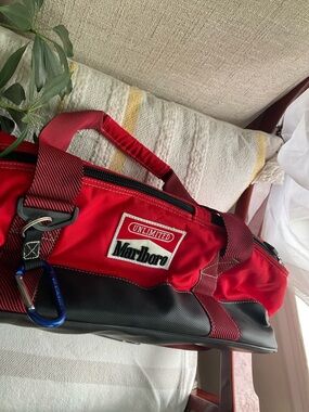 Marlboro Red Cooler Bag with Black and Silver Accents
